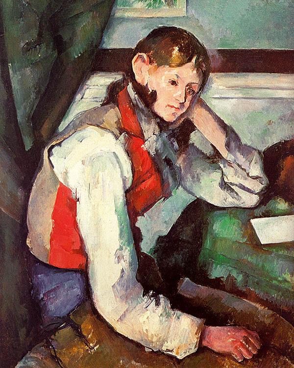 Paul Cezanne Boy in a Red Waistcoat Norge oil painting art